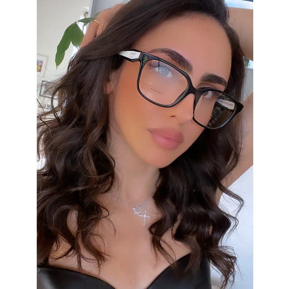 NEW Prada PR17ZV Eyeglasses Frames in Black White - Picture 1 of 8
